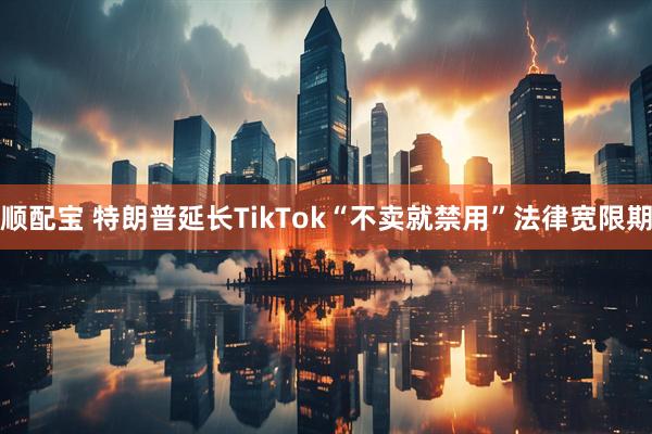 顺配宝 特朗普延长TikTok“不卖就禁用”法律宽限期
